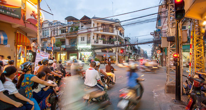 mennesker på motorsykkel i Ho Chi Minh City