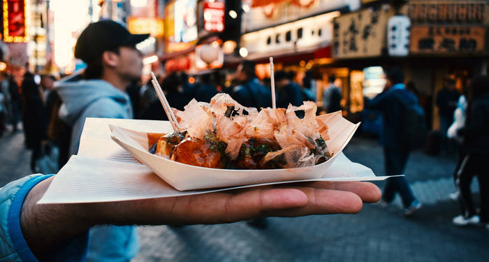 spis deg gjennom osaka på en rundreise i japan