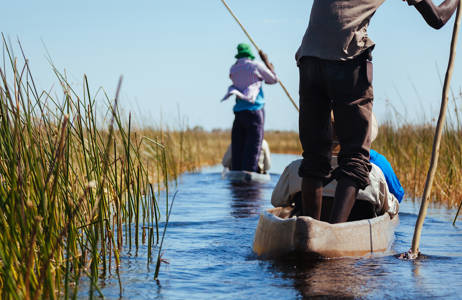 Padletur på Okavango Delta 