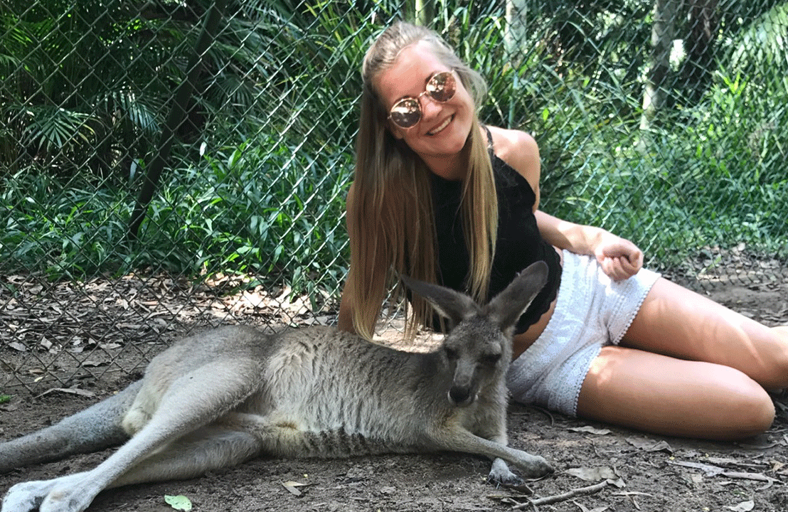 Lena studerer på Sunshine Coast