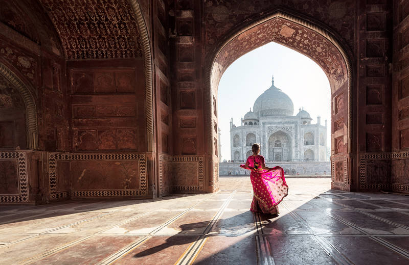Agra og Taj Mahal er et selvskrevent stopp i India