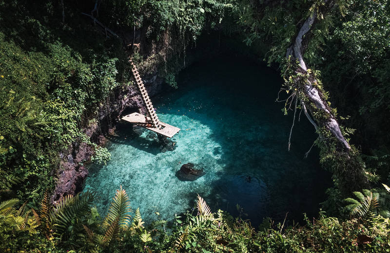 To Sua Ocean Trench på Samoa har blitt en Instagramfavoritt