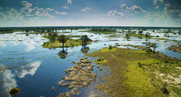 Utsikt over Okavango Delta fra et fly | KILROY