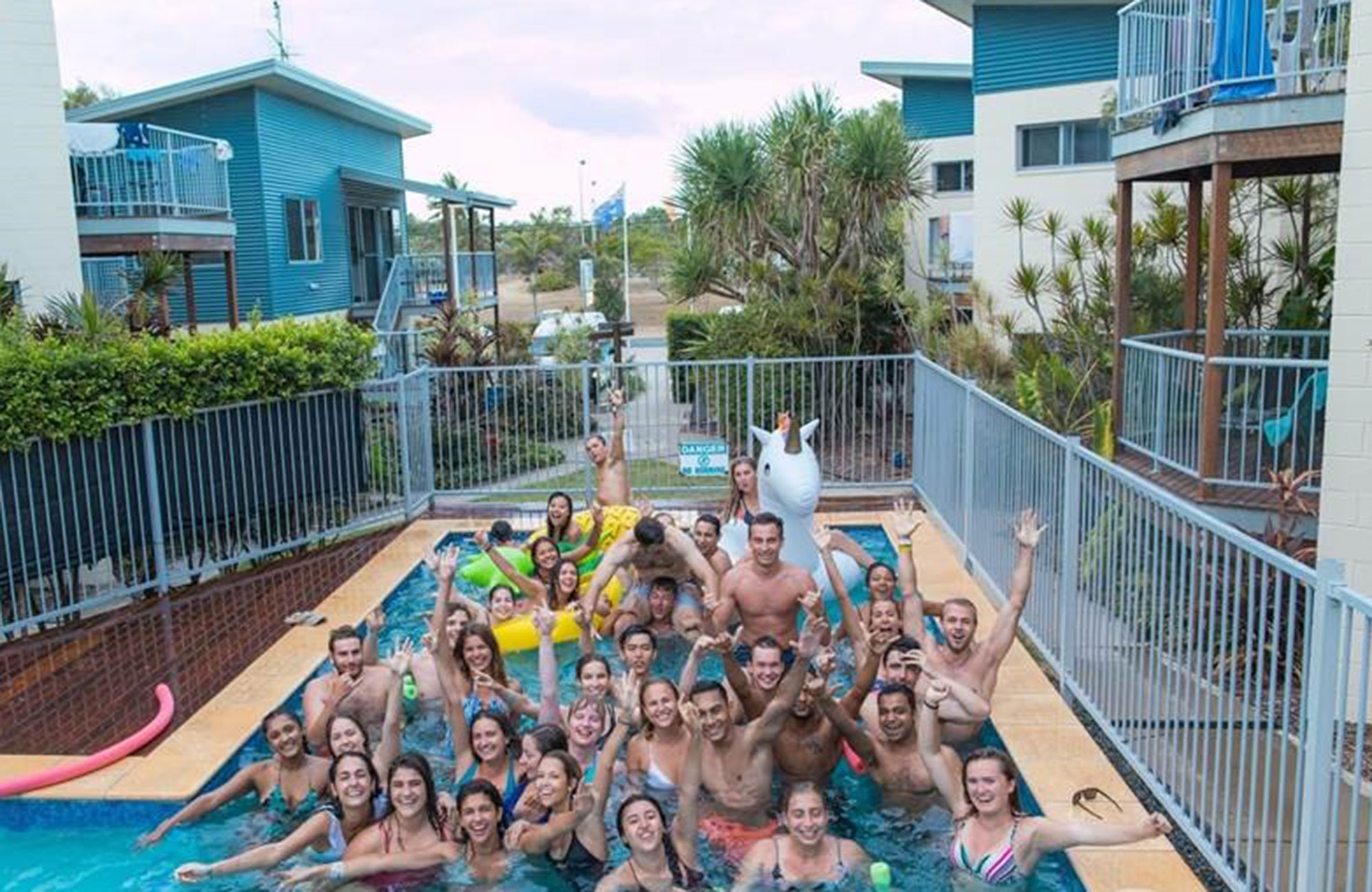ida and her friends have a pool party in Australia