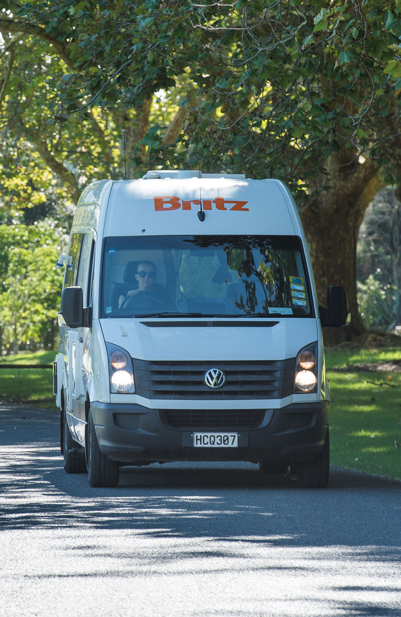 Lei en Britz Venturer campervan på New Zealand