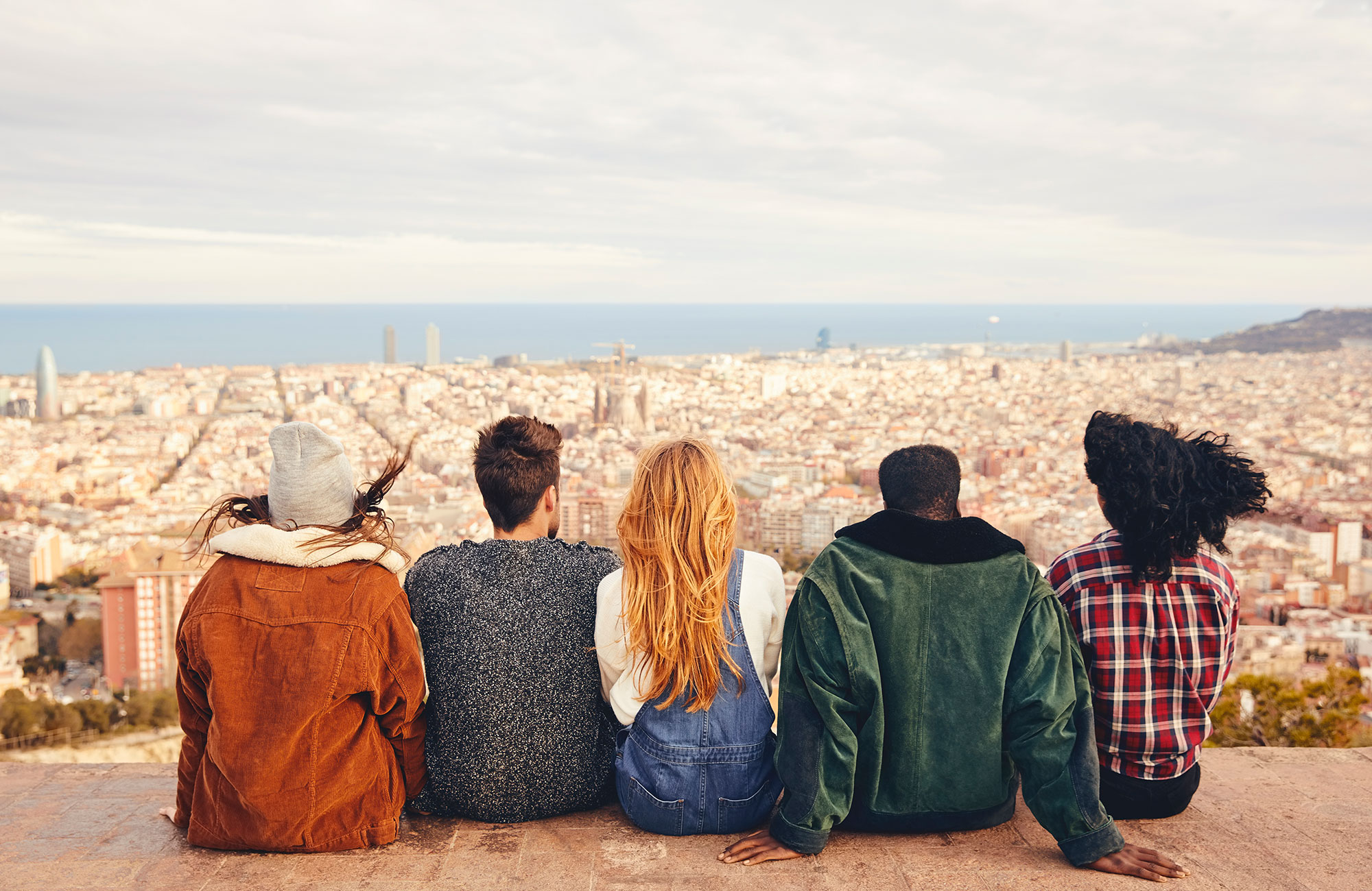 Spain Barcelona Teens View