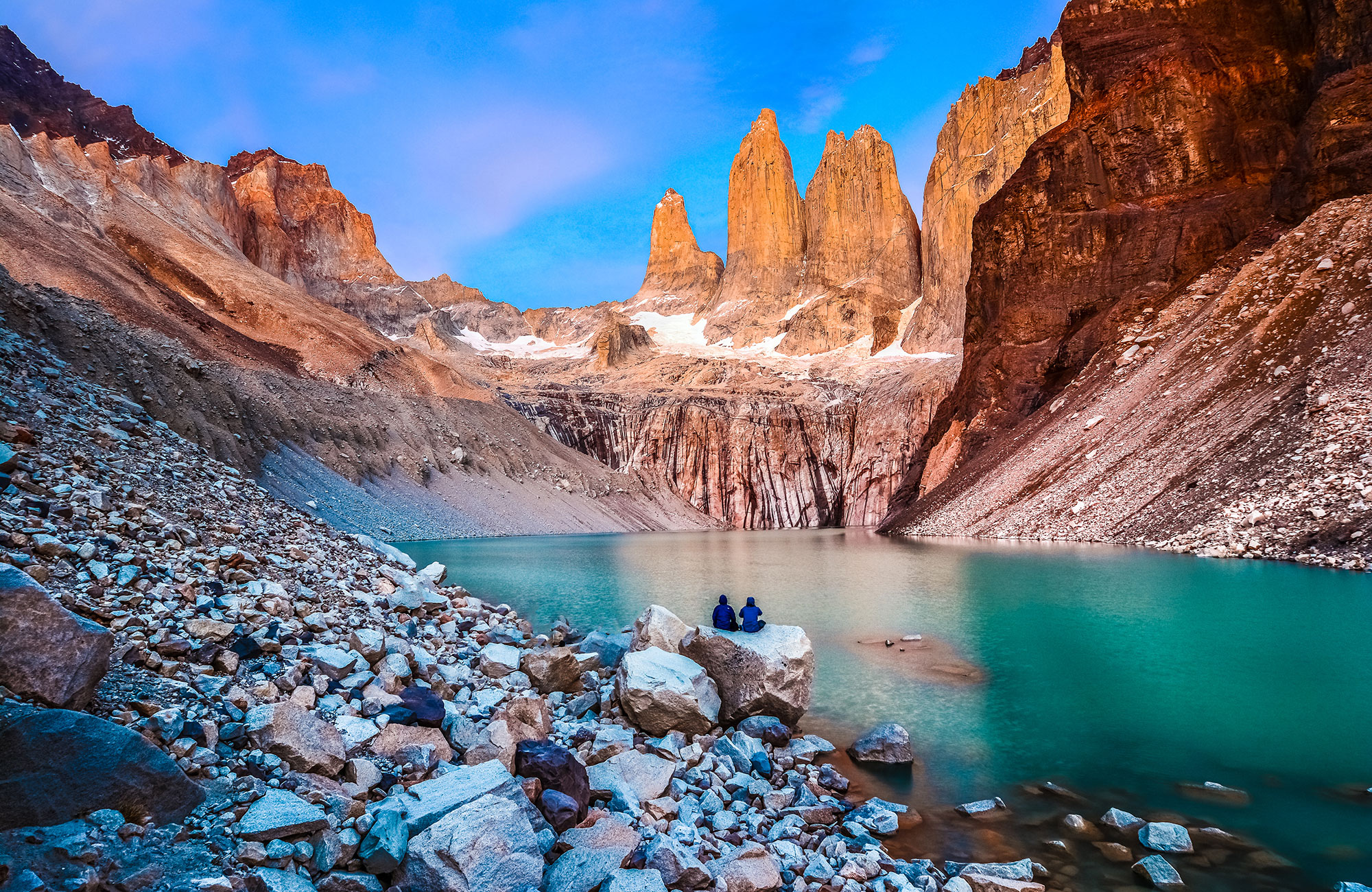 Chile Patagonia Torres Del Paine Laguna Torres Couple