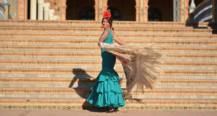 Spain Malaga Street Local Flamenco Woman