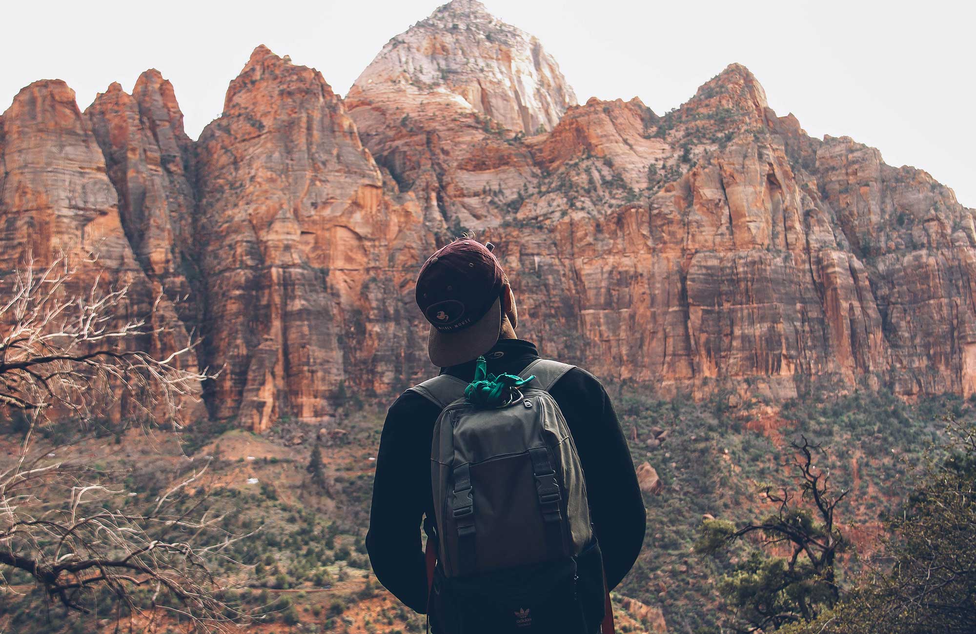Inspiration Guy With Backpack And Mountains Cover