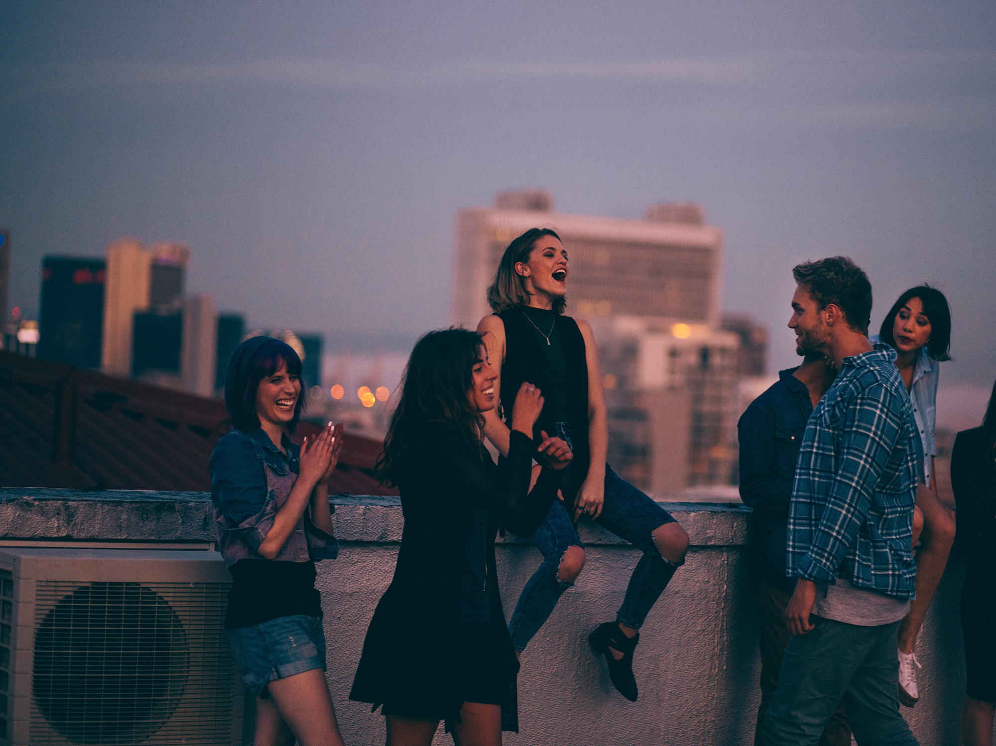 Friends On Rooftop