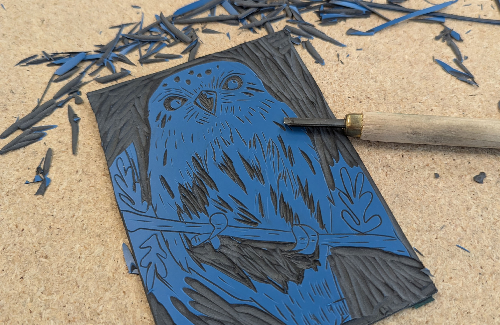 Beach in sunset with palms