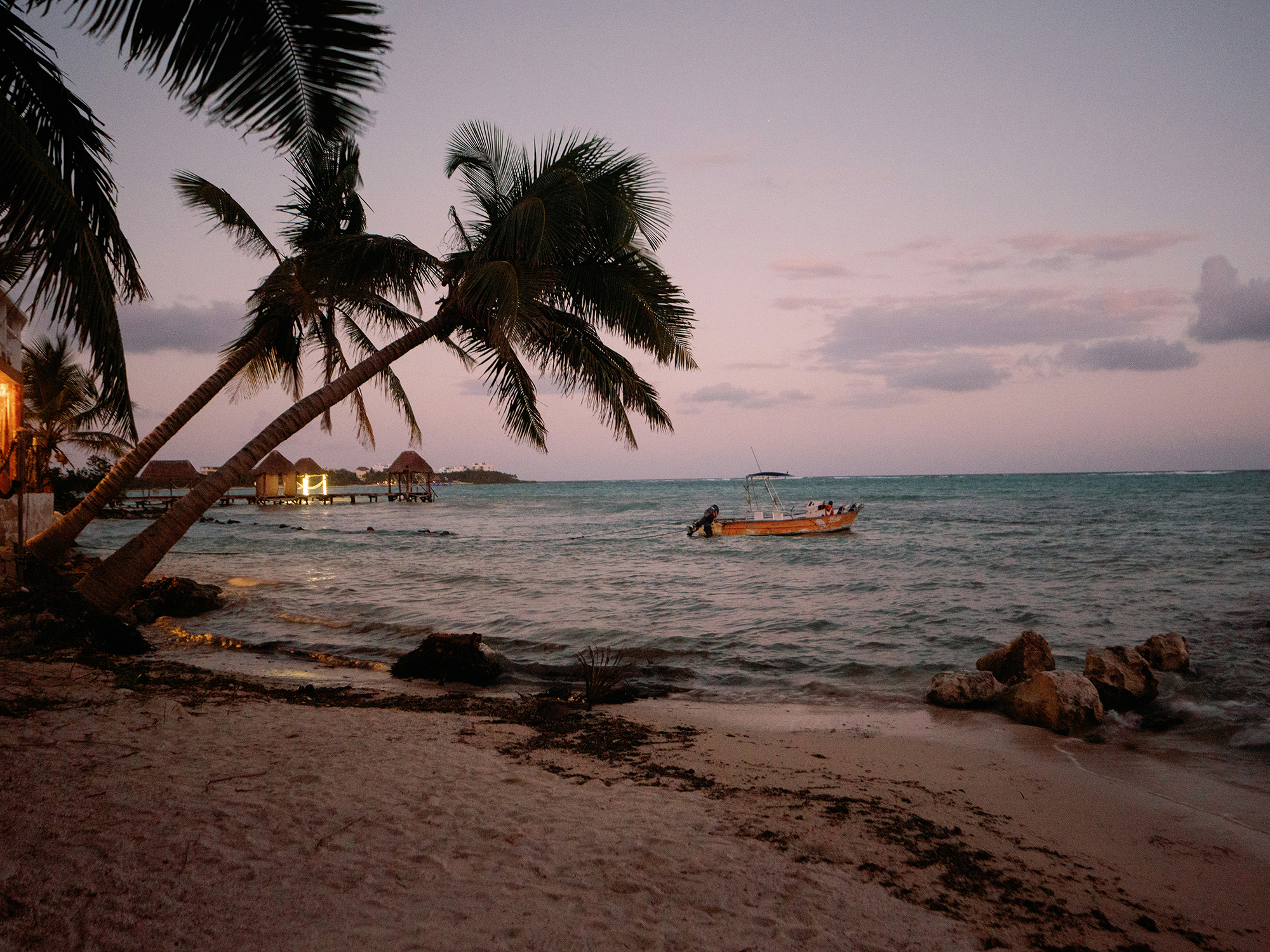 En strand i Tulum. Foto.