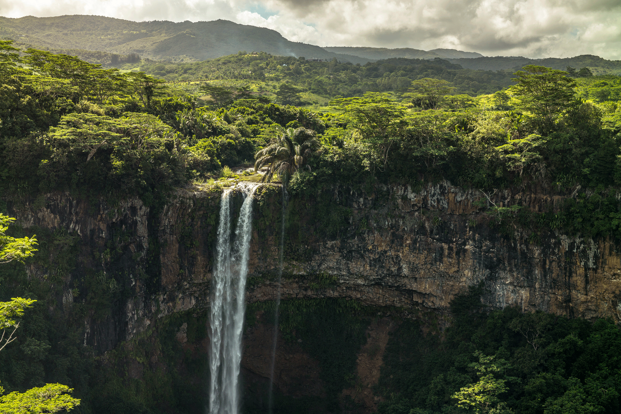 Fossefall i Mauritius. Foto. 