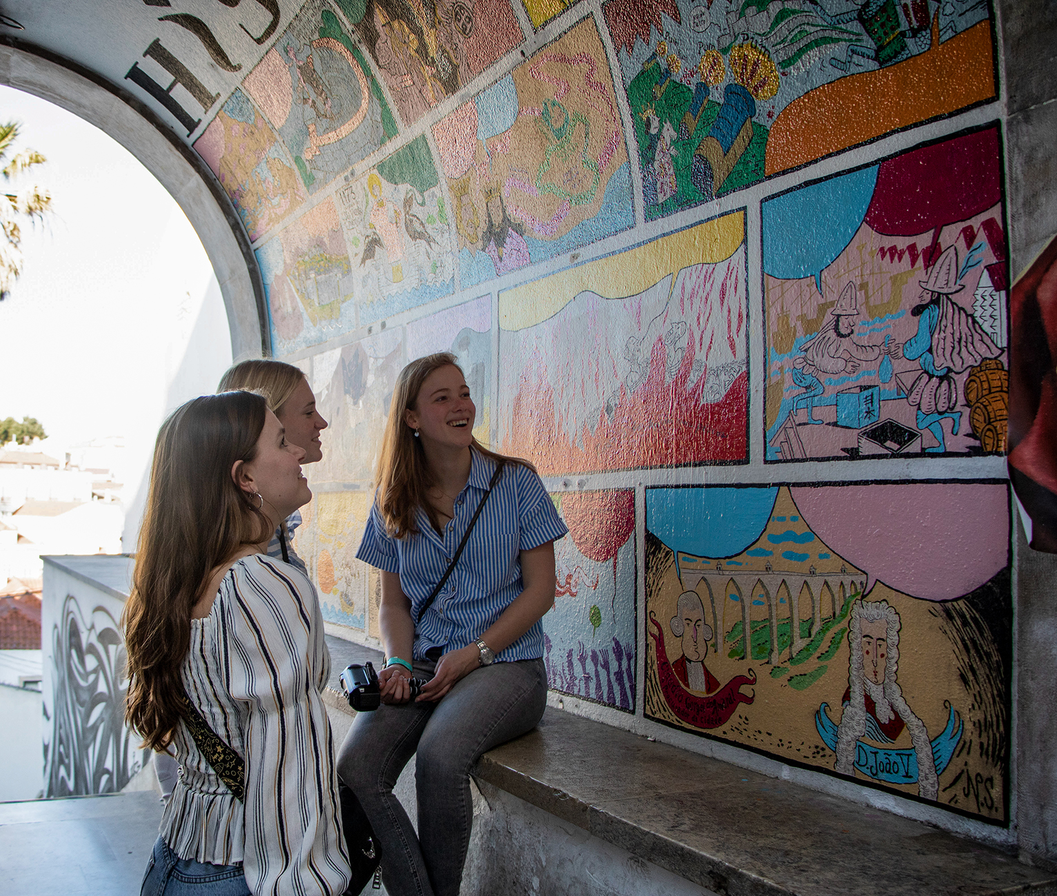 Portugal Lisbon Girls Mural