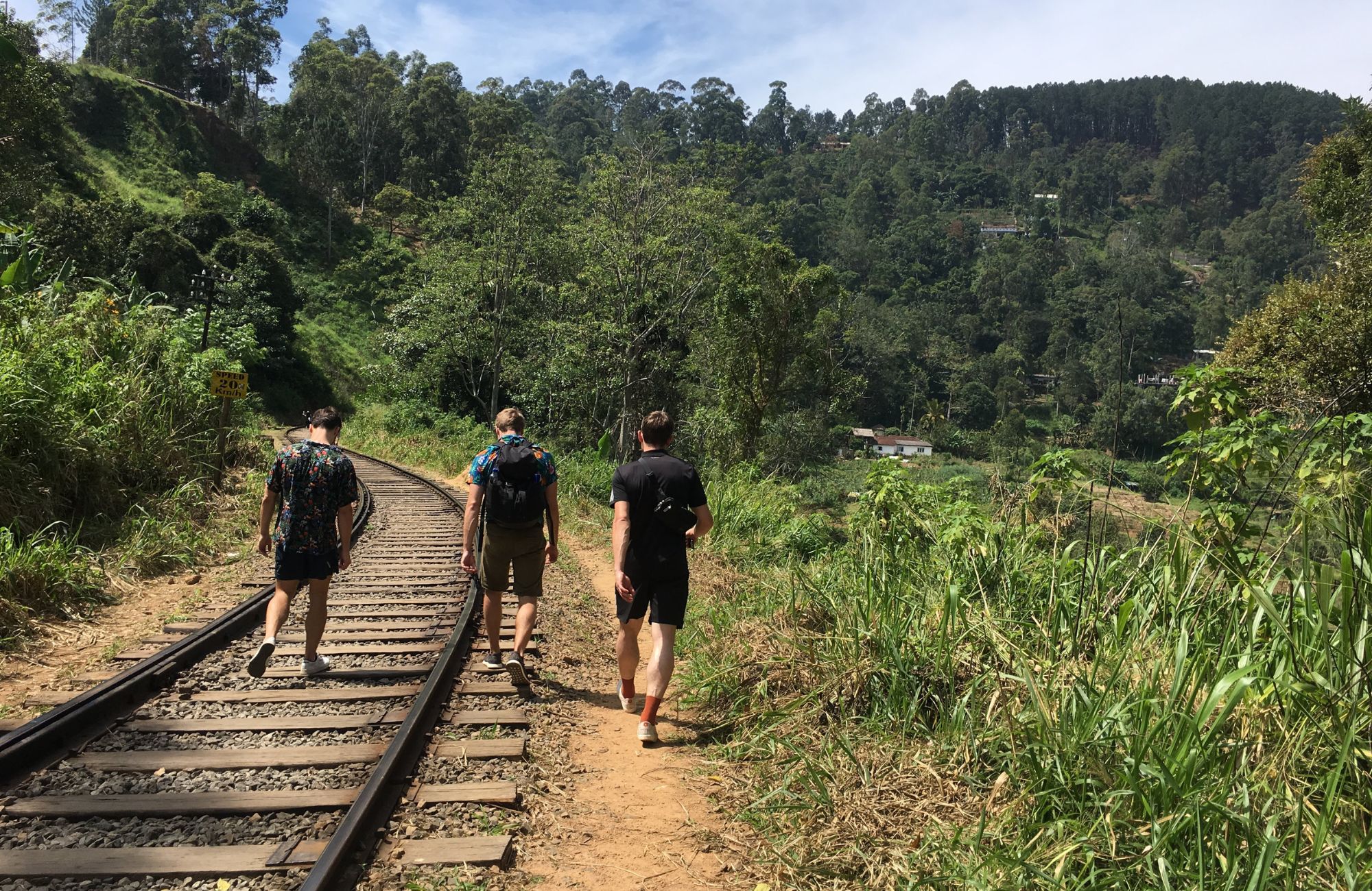 Srilanka Traintracks Three Guys Walking