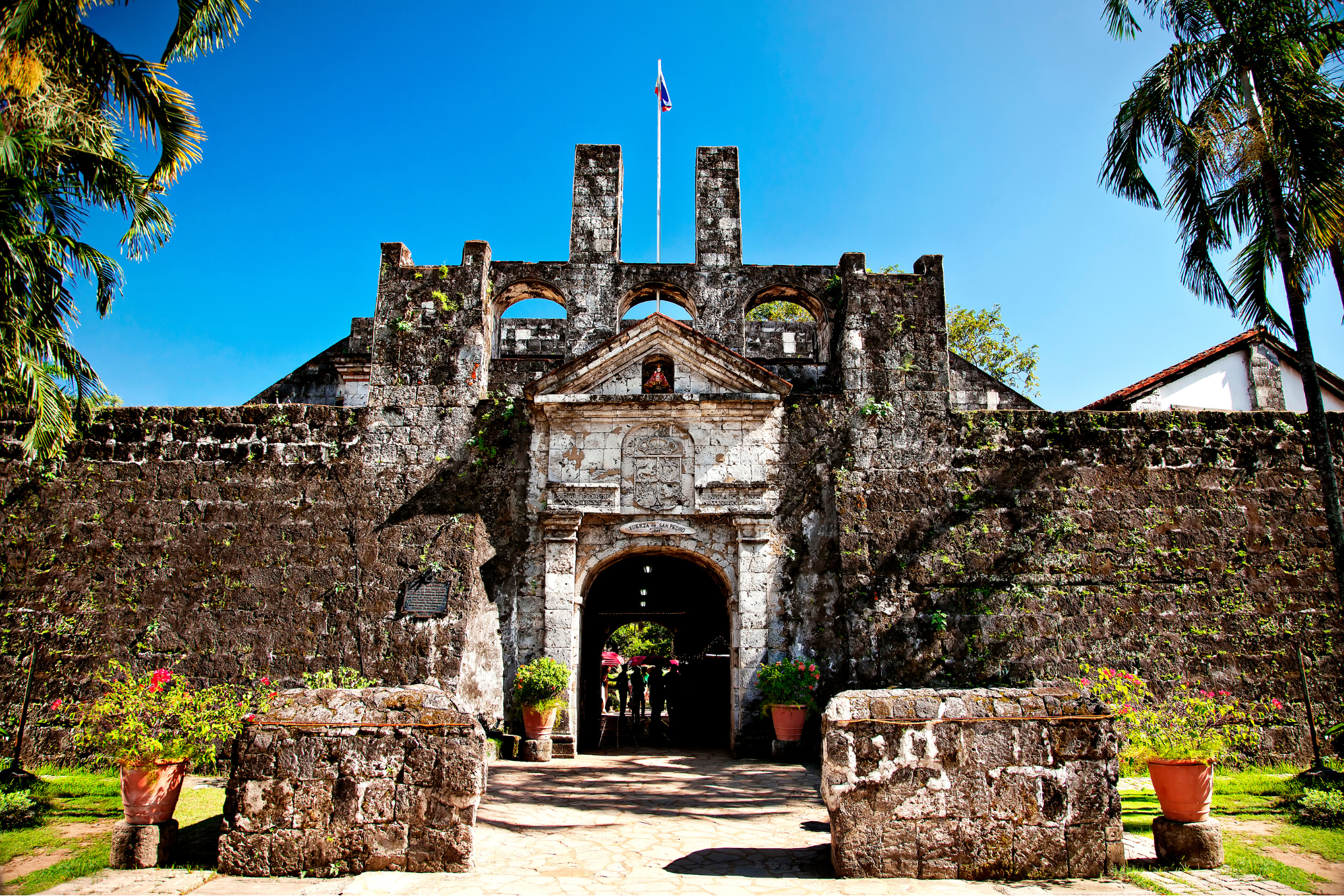 Indgangsport til et gammelt fort i Cebu City, Filippinerne. 
