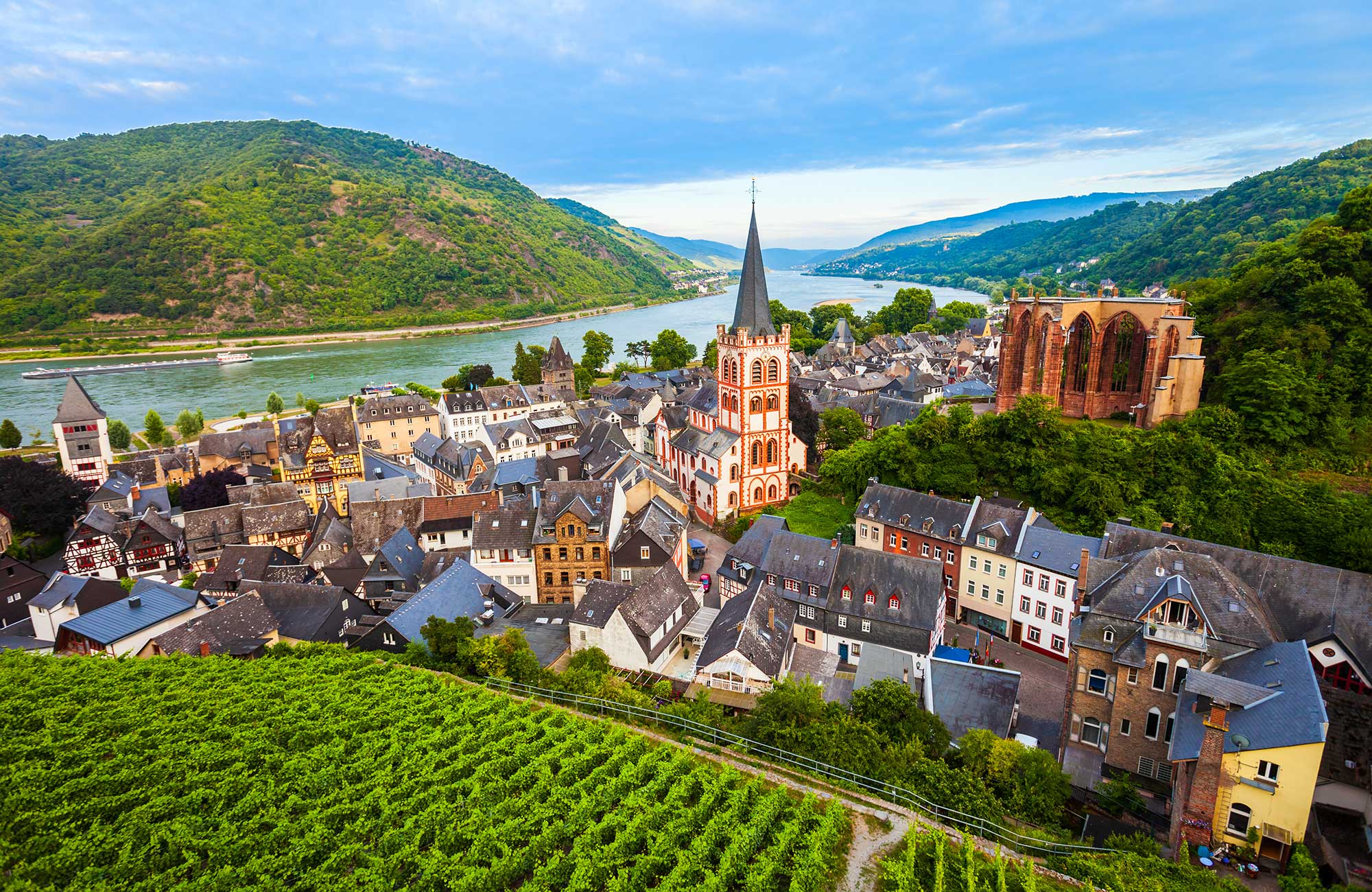 Germany Bacharach View Over City