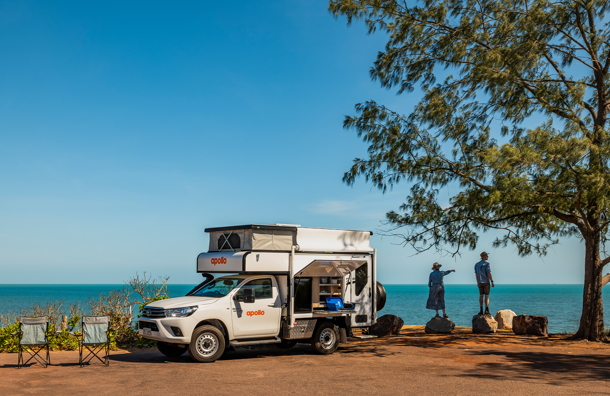 En 4wd adventure camper i Australia. Foto.